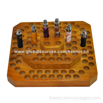 Wooden stand for e cig, eGo/evod battery atomizer